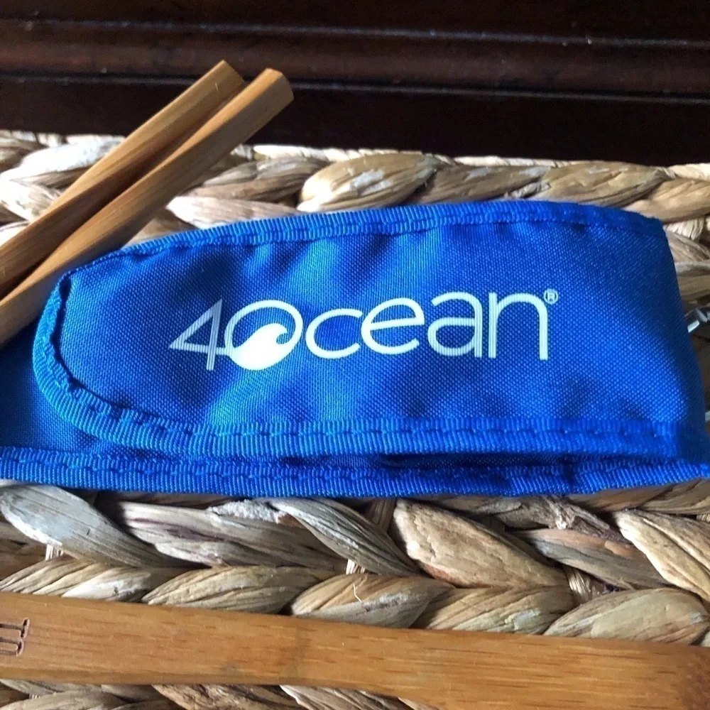 4 Ocean bamboo to go utensils in carrying case